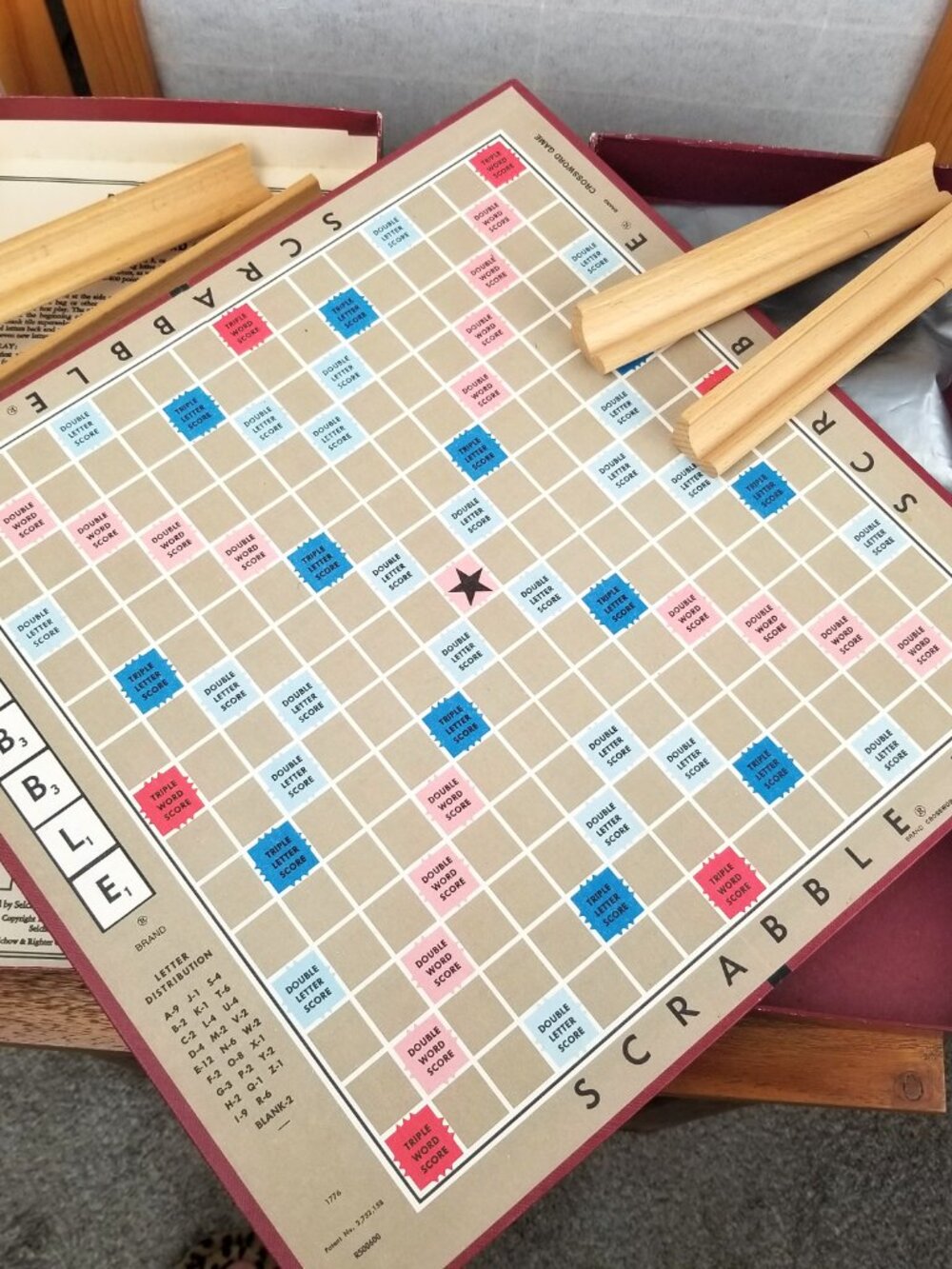 1980s Scrabble Game Complete Set Board Game Crossword Selchow & Richter Co VTG
